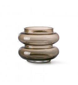 smoked brown glass vase s