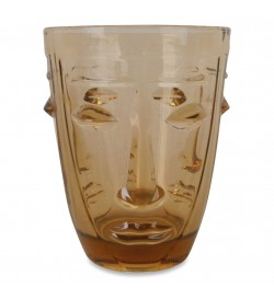 verre visage ambre