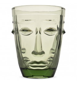 verre visage vert